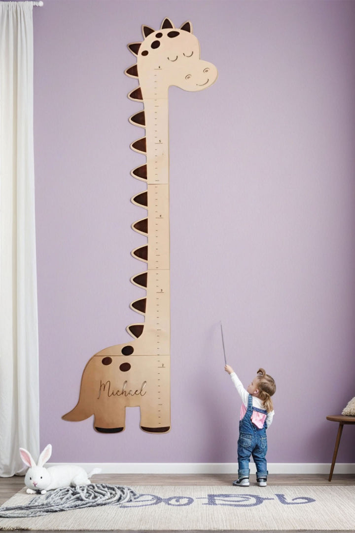 Personalized Wooden Dinosaur Growth Chart Height Ruler