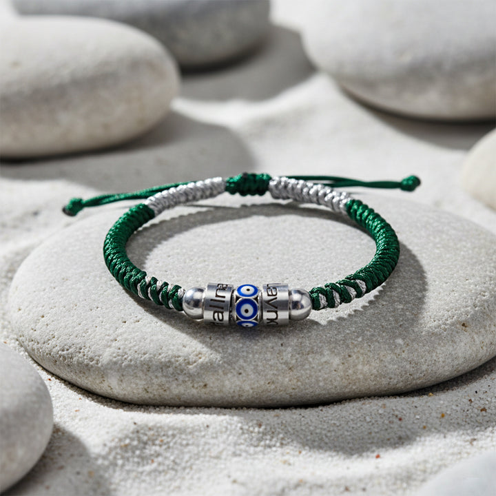 Guardian Eyes Couple & Family Name Bracelet – Personalized Protection Jewelry