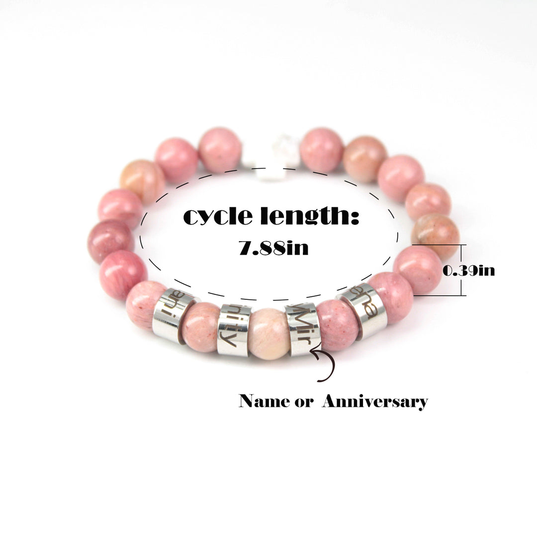 Personalized Women's Beaded Bracelet Natural Stone Braided Rope Bracelet
