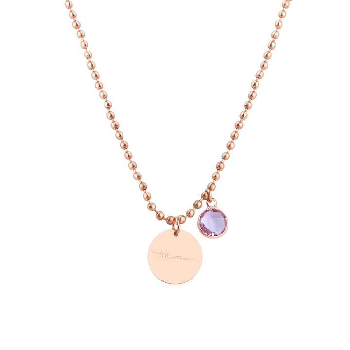 Personalized Childrens Birthstone Engravable Necklace
