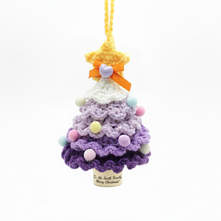 Hand-Crocheted Christmas Tree Wind Chime Pendant – A Miniature Christmas Wonderland