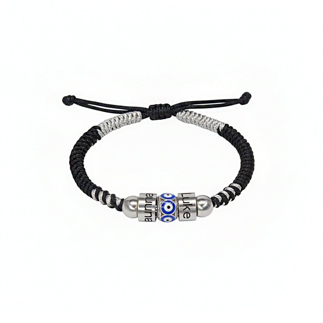 Guardian Eyes Couple & Family Name Bracelet – Personalized Protection Jewelry