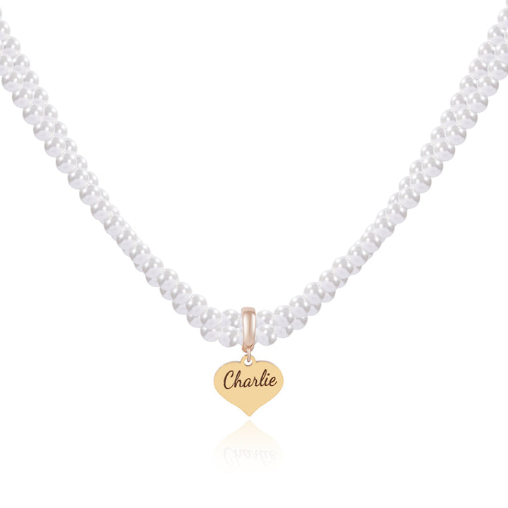 Personalized Double Strand Pearl Necklace