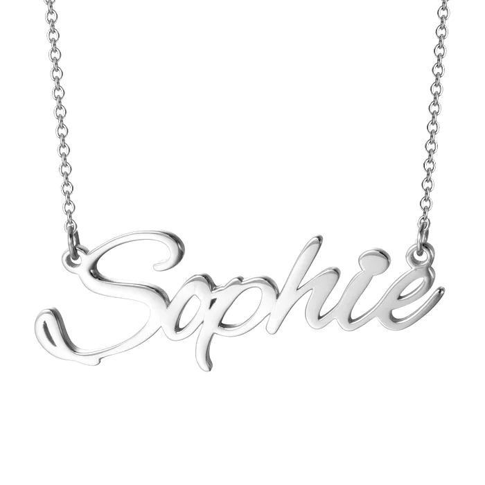 Personalized Sterling Silver Personalized Name Necklace