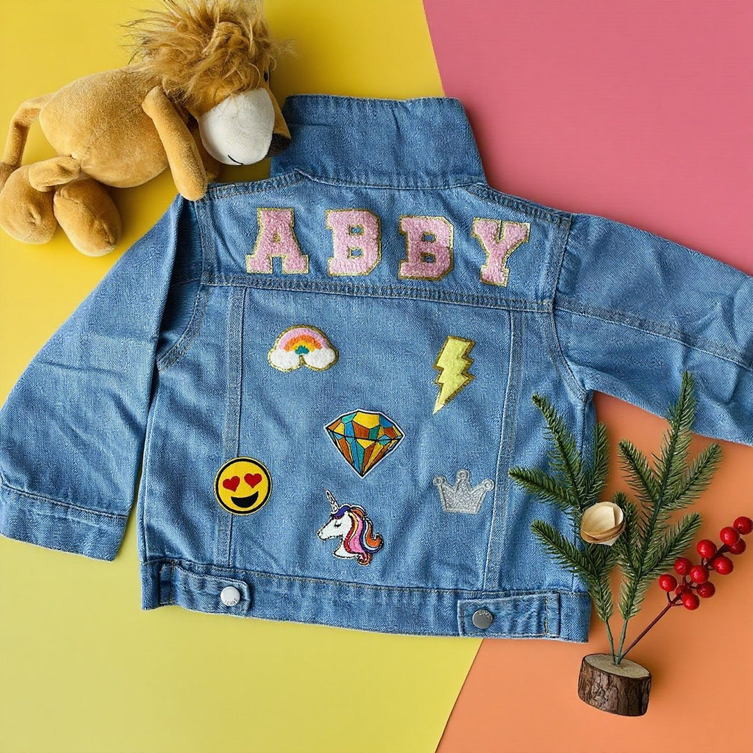 Personalized children Patch Denim Jacket