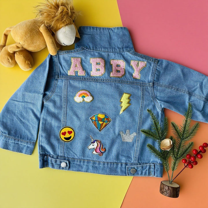 Personalized children Patch Denim Jacket