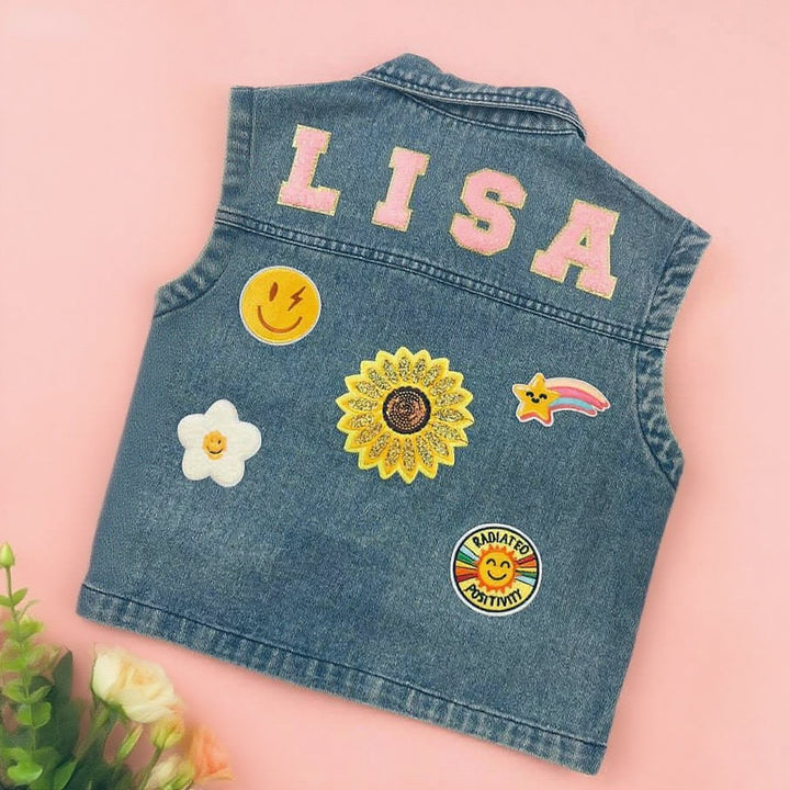 Personalized Children's Patch Denim Vest