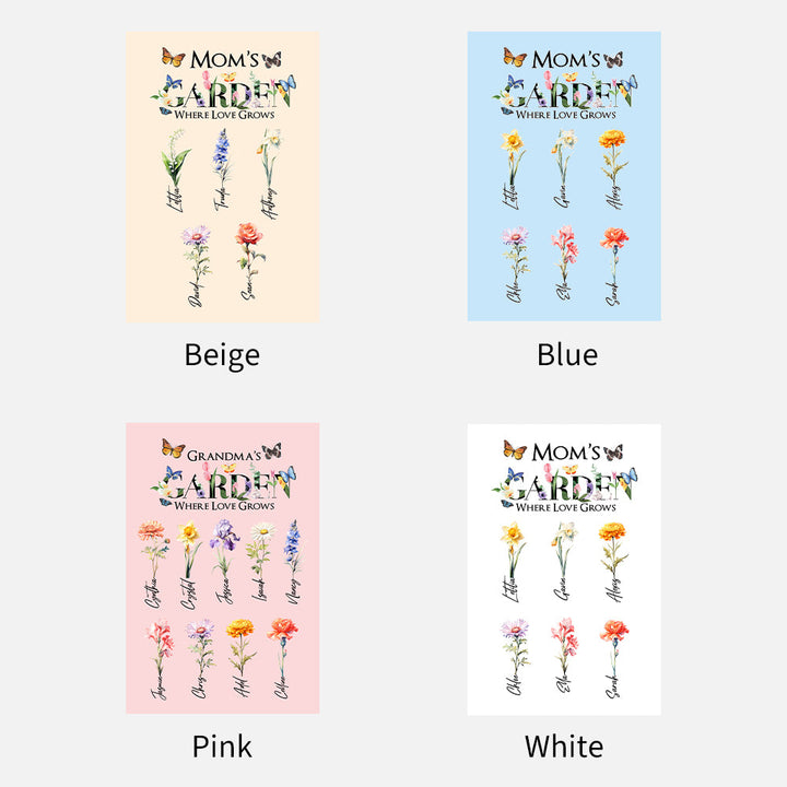 Personalized Mom's Garden Where Love Grows Customized Blanket Butterfly