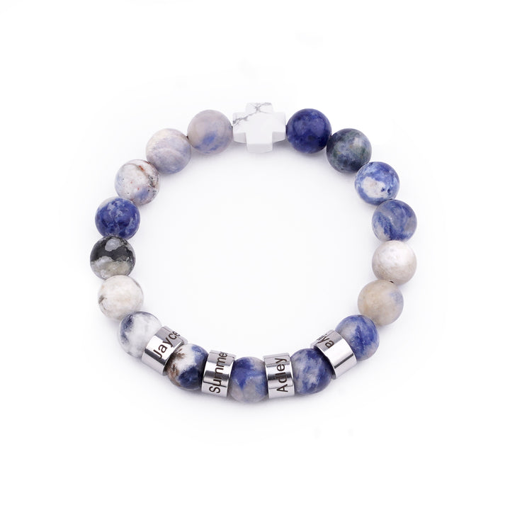 Personalized Women's Beaded Bracelet Natural Stone Braided Rope Bracelet