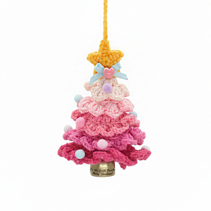Hand-Crocheted Christmas Tree Wind Chime Pendant – A Miniature Christmas Wonderland