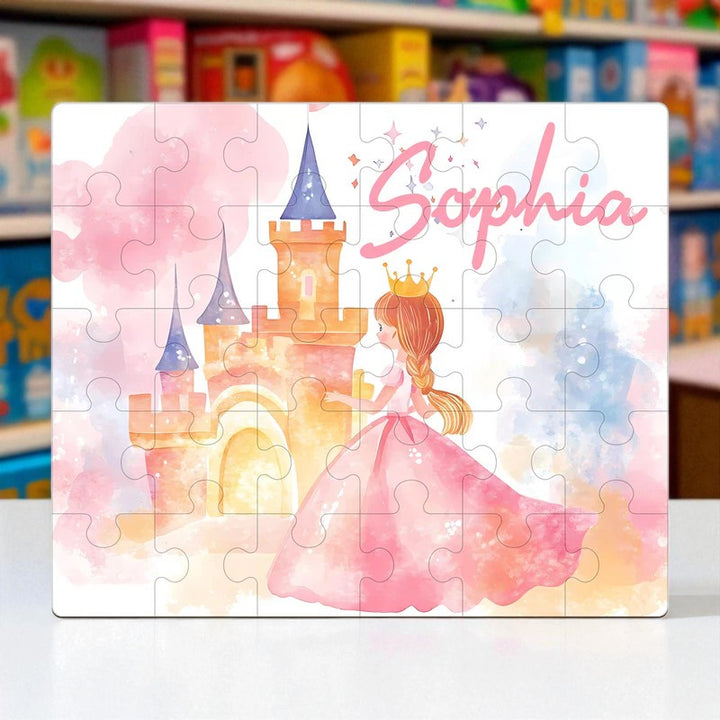 Personalized Fairy Tale Princess Name Puzzle – Custom Wooden Puzzle for Girls