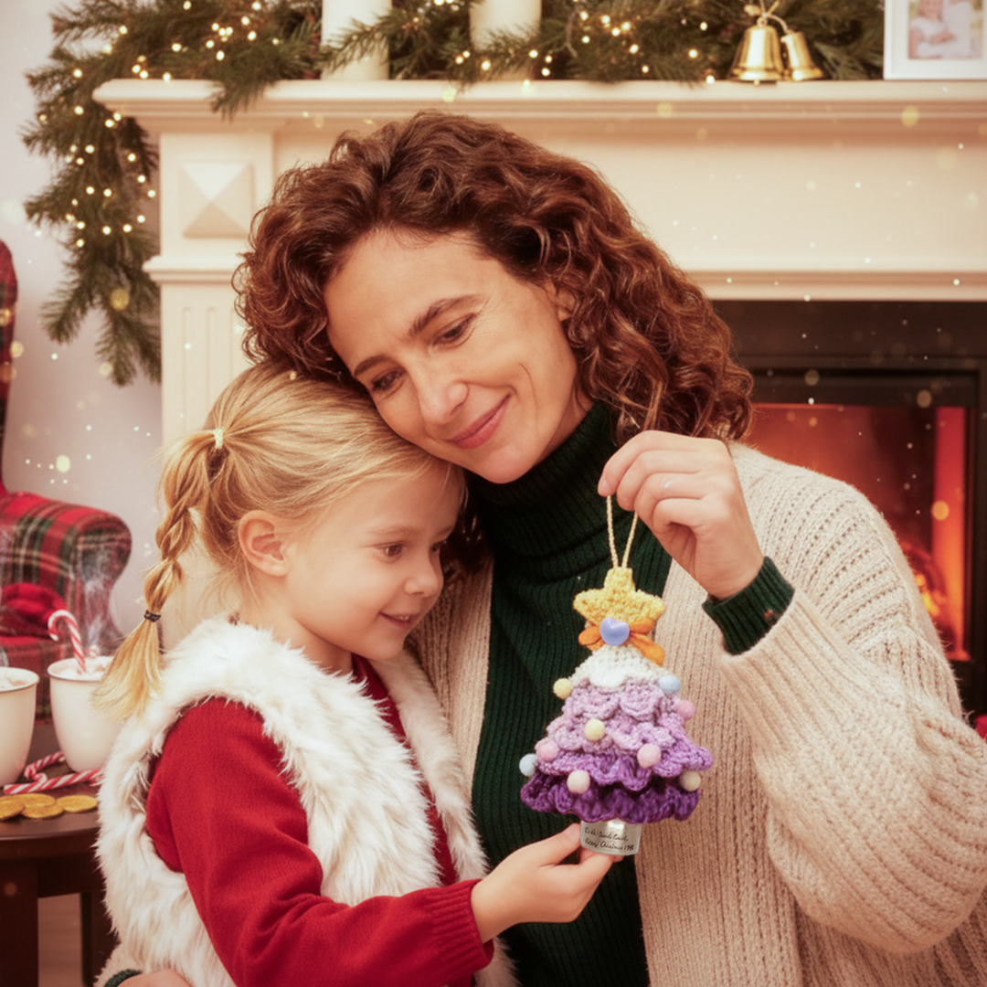 Hand-Crocheted Christmas Tree Wind Chime Pendant – A Miniature Christmas Wonderland