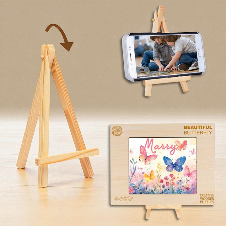 Personalized Butterfly Name Puzzle – Floral Wooden Puzzle Gift for Kids