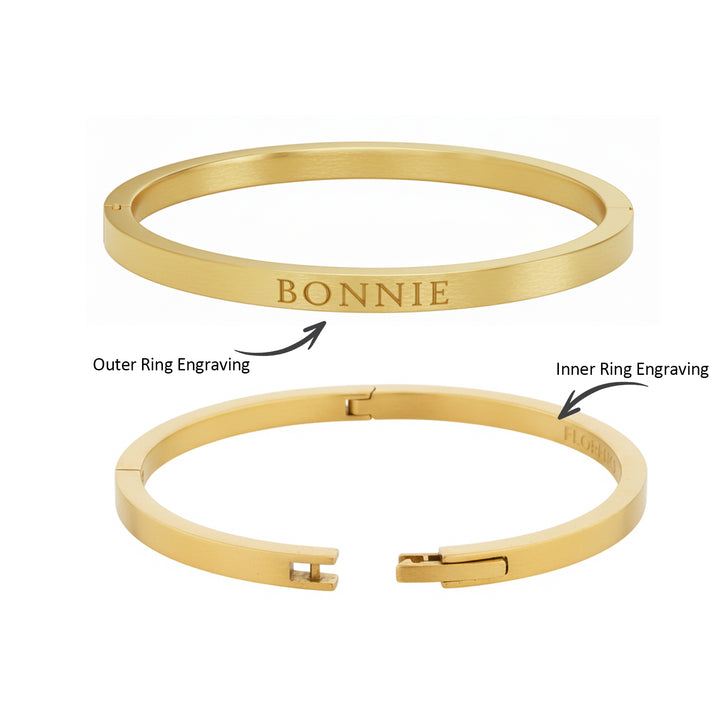 Personalized Child's Engraved Name Bangle with Clasp