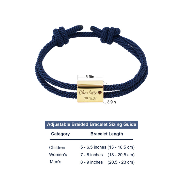 Personalized Family Metal Milanese Cord Bracelet