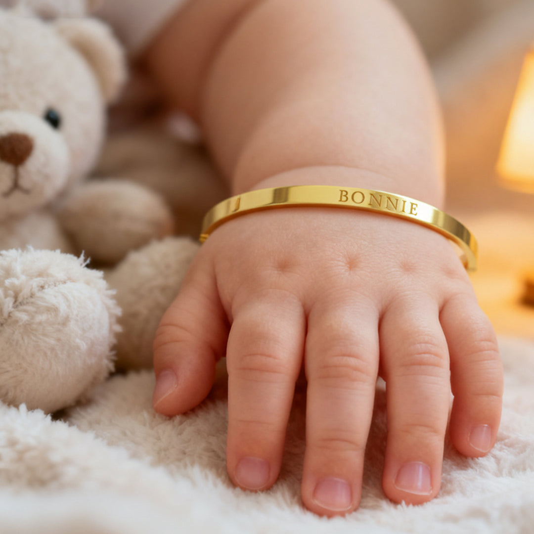 Personalized Child's Engraved Name Bangle with Clasp