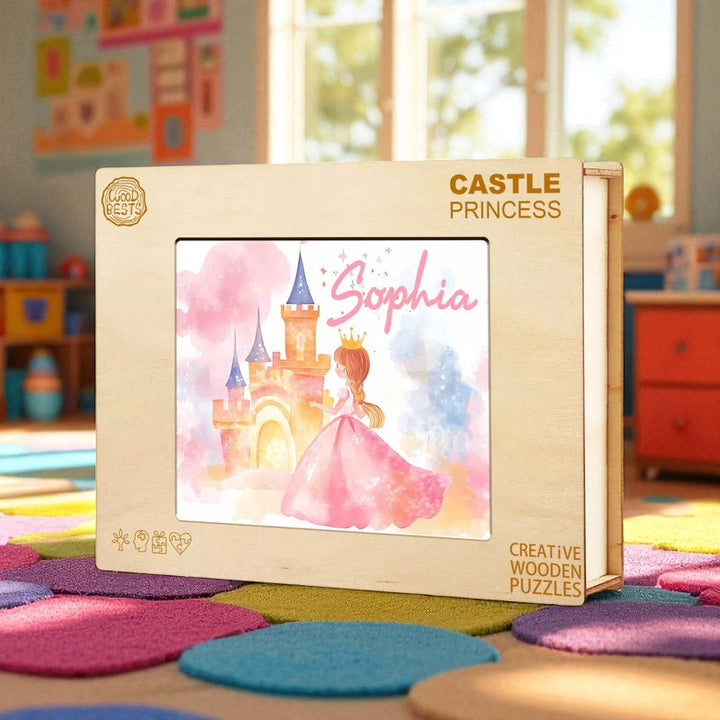 Personalized Fairy Tale Princess Name Puzzle – Custom Wooden Puzzle for Girls