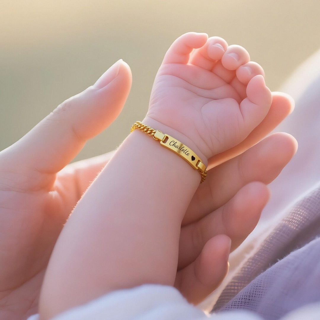 Personalized Baby Name Bracelet – Custom Handmade Bracelet for Newborns & Infants