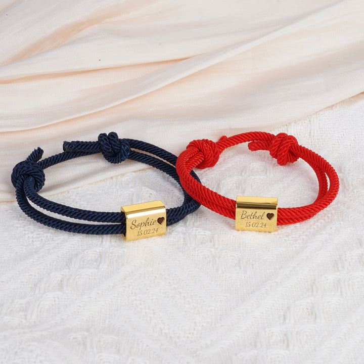 Personalized Family Metal Milanese Cord Bracelet