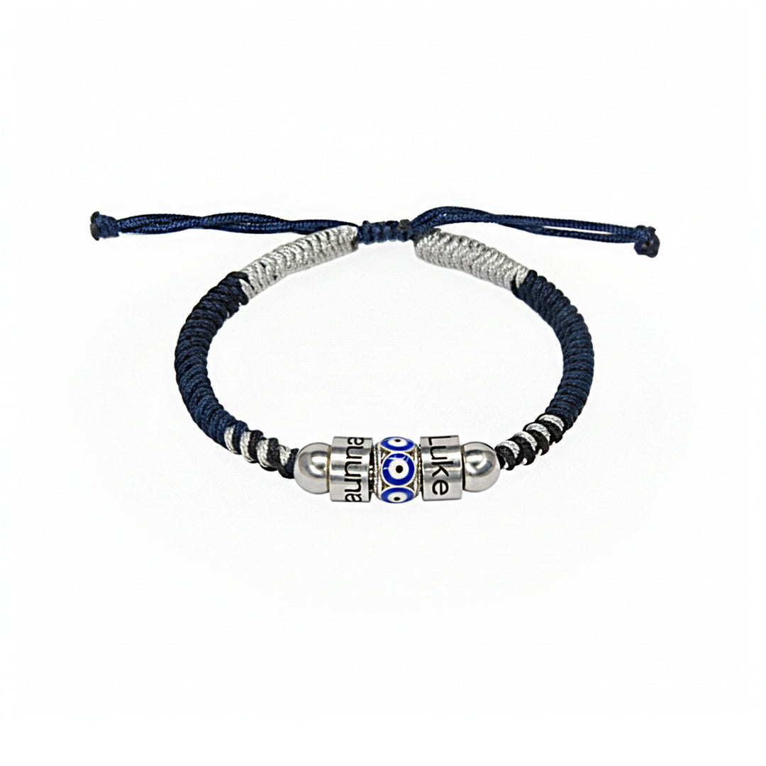 Guardian Eyes Couple & Family Name Bracelet – Personalized Protection Jewelry