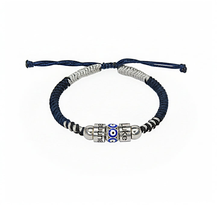 Guardian Eyes Couple & Family Name Bracelet – Personalized Protection Jewelry