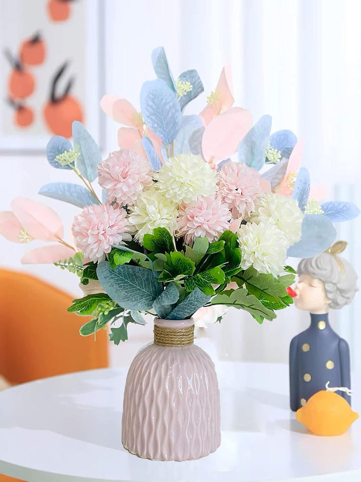 Personalized artificial flowers with name and vase