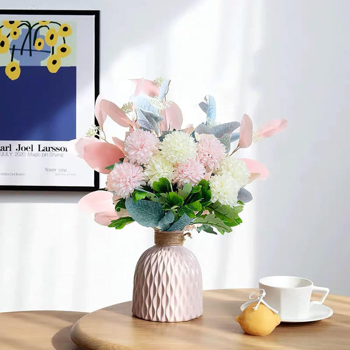 Personalized artificial flowers with name and vase