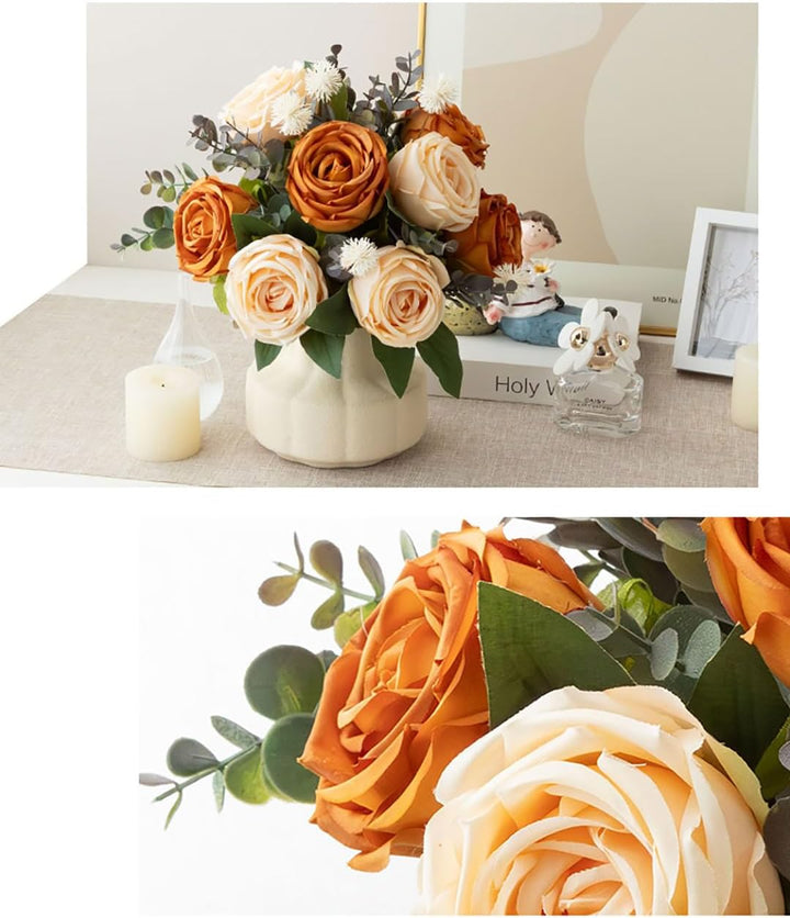 Personalized artificial flowers with name and vase