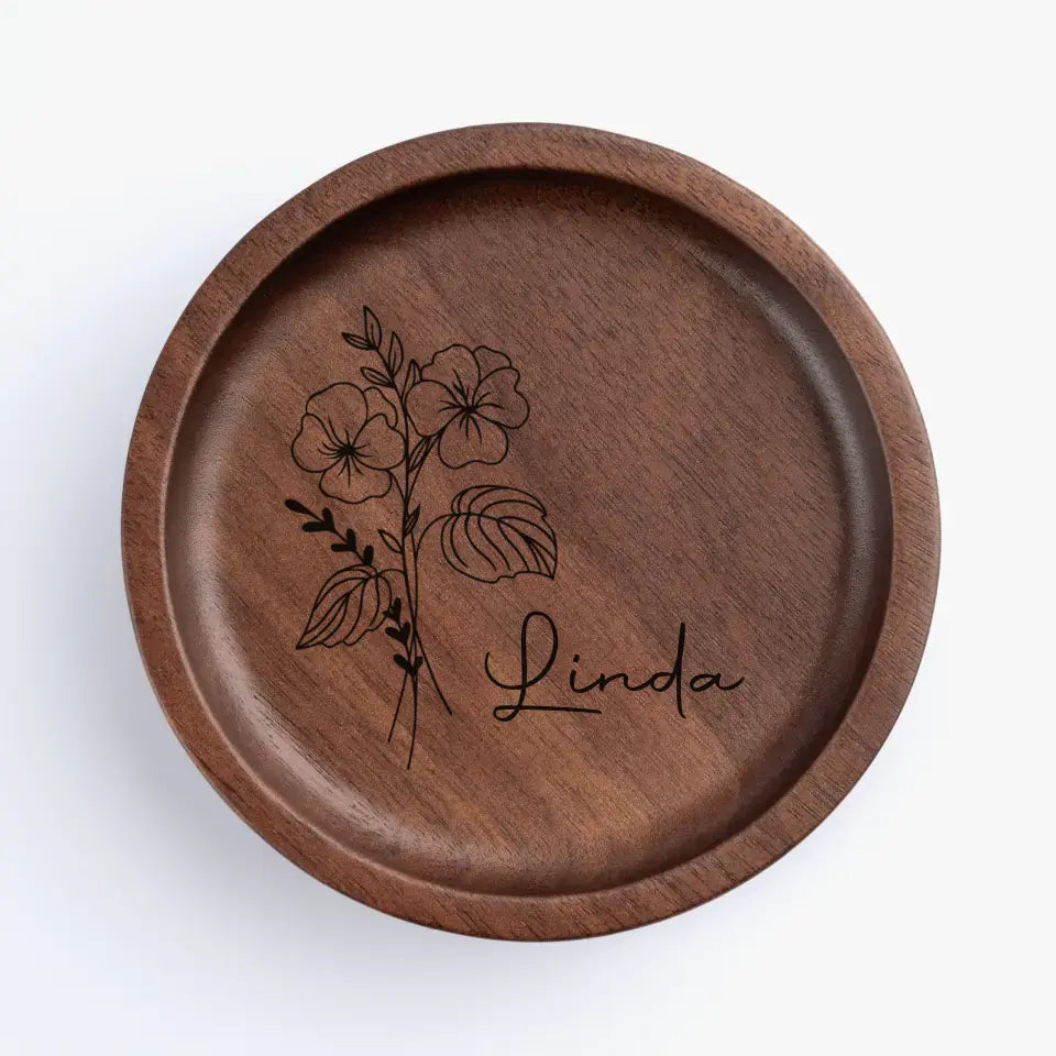 Bestie Personalized Custom Wooden Jewelry Dish - Gift For Best Friends, BFF, Sisters
