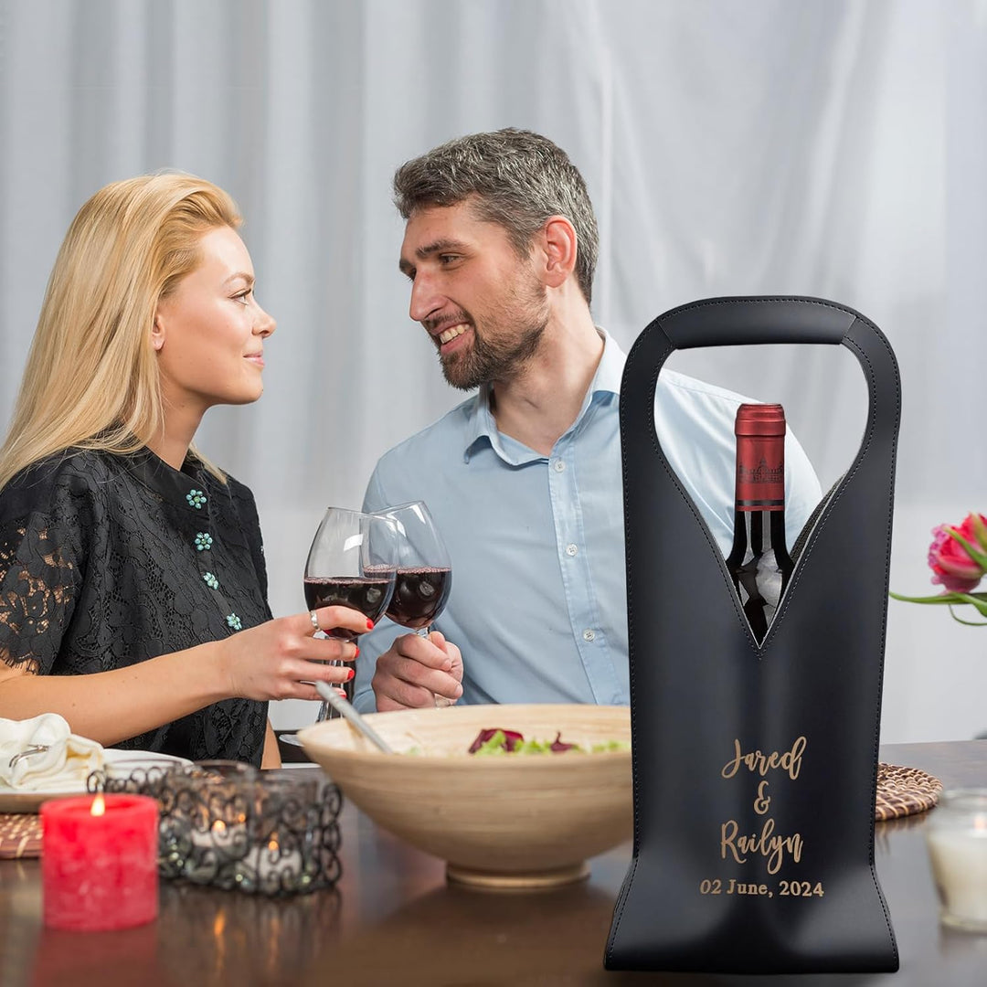 Personalized Champagne Beer Wine Bottles Gift Bag Father's Day for Dad