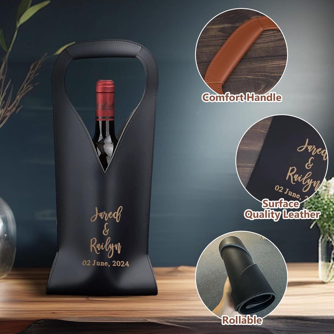 Personalized Champagne Beer Wine Bottles Gift Bag Father's Day for Dad