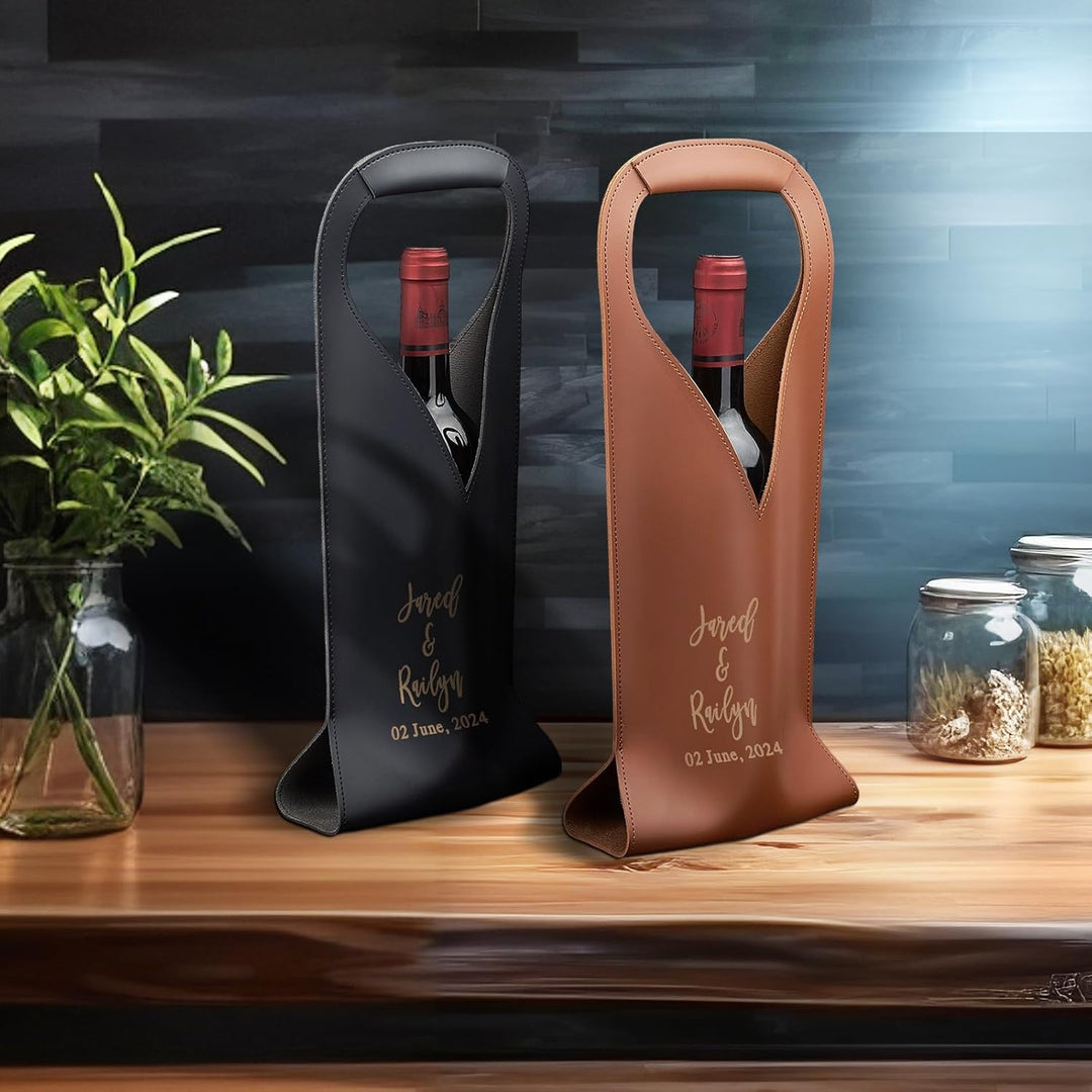 Personalized Champagne Beer Wine Bottles Gift Bag Father's Day for Dad