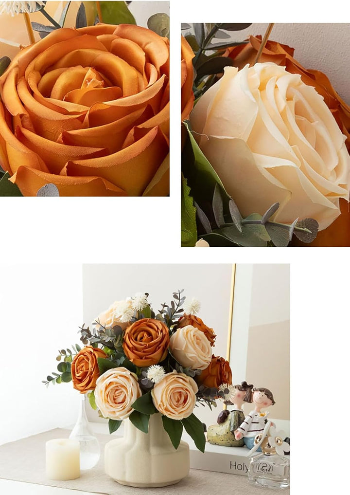Personalized artificial flowers with name and vase