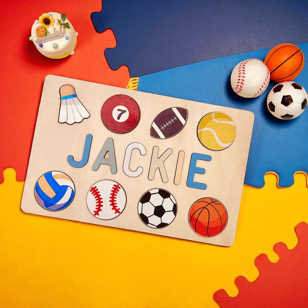 Personalized Wooden Baby Name Puzzle – Montessori Learning Toy