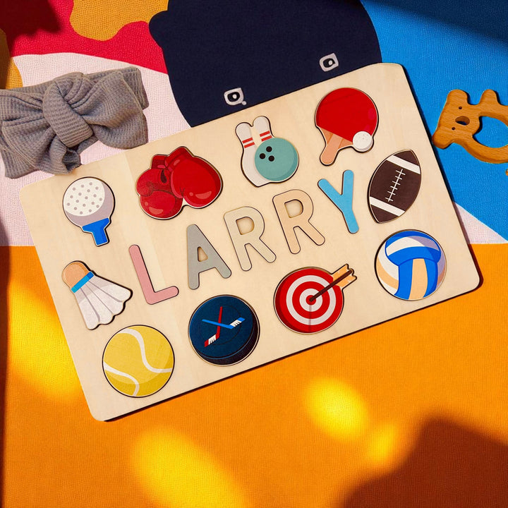 Personalized Wooden Baby Name Puzzle – Montessori Learning Toy