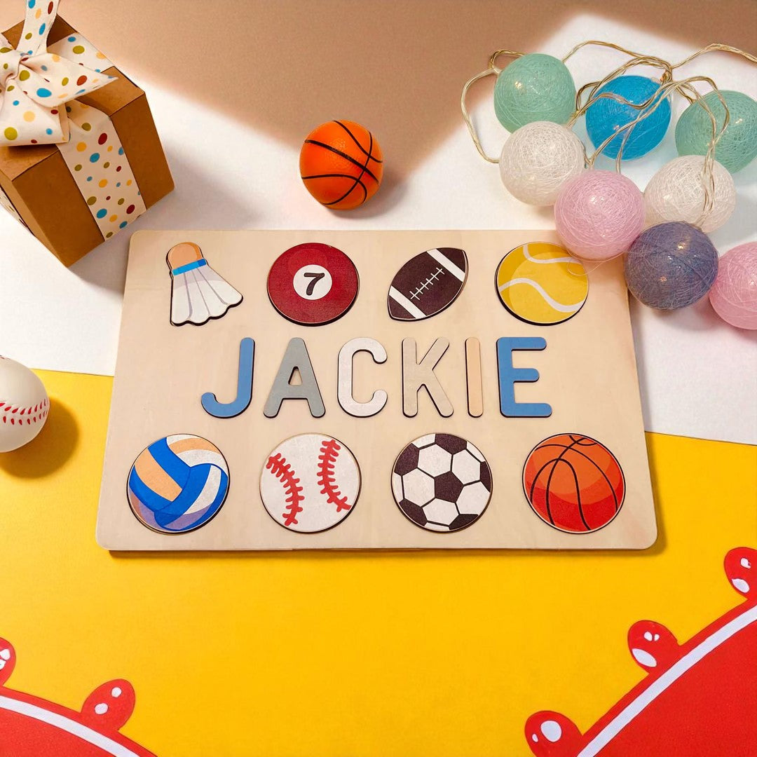 Personalized Wooden Baby Name Puzzle – Montessori Learning Toy