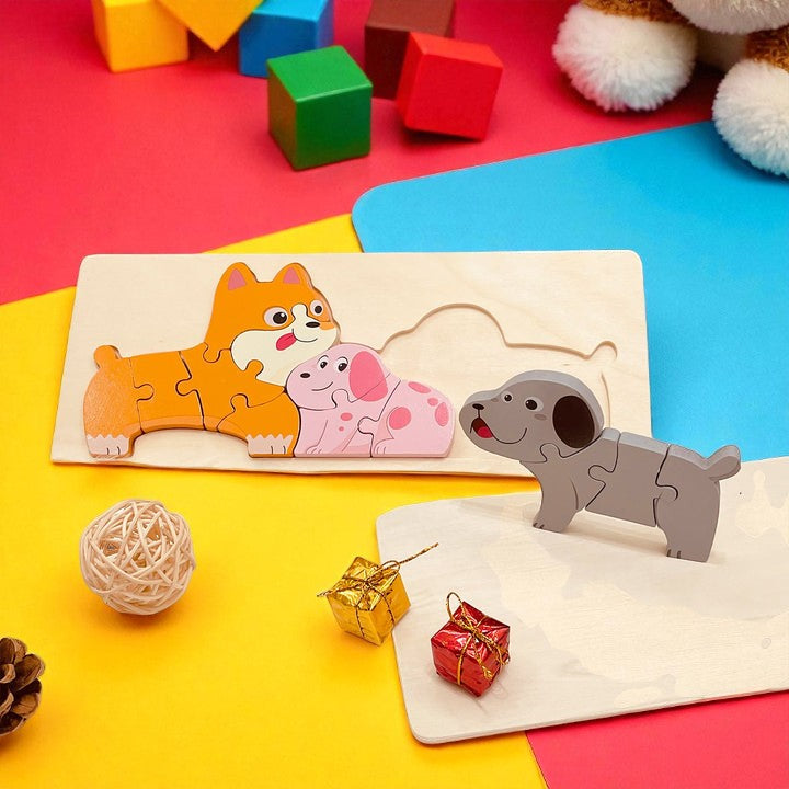 Animal Name Puzzle – Personalized Wooden Toddler Learning Toy