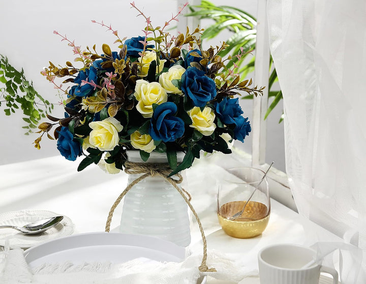 Personalized artificial flowers with name and vase