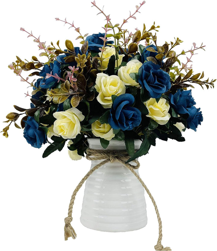 Personalized artificial flowers with name and vase