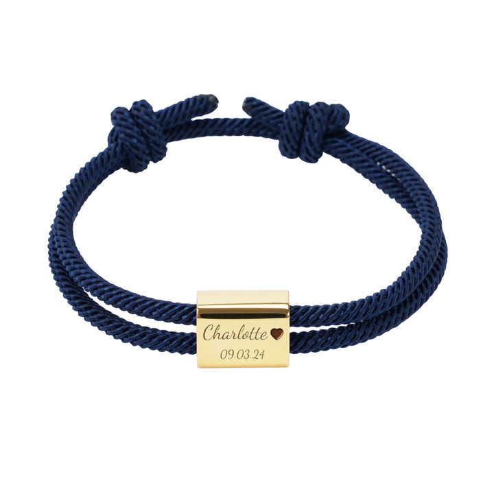 Personalized Family Metal Milanese Cord Bracelet