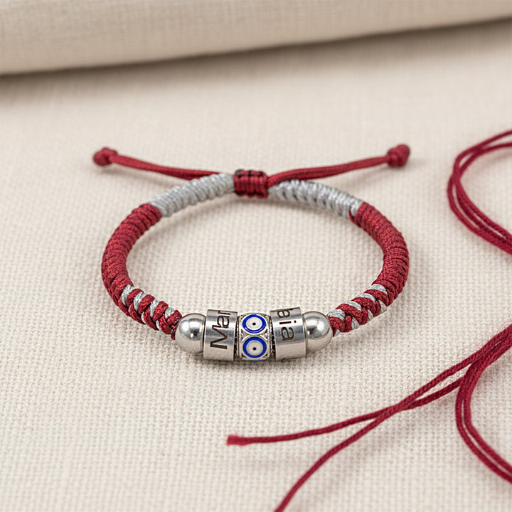 Guardian Eyes Couple & Family Name Bracelet – Personalized Protection Jewelry