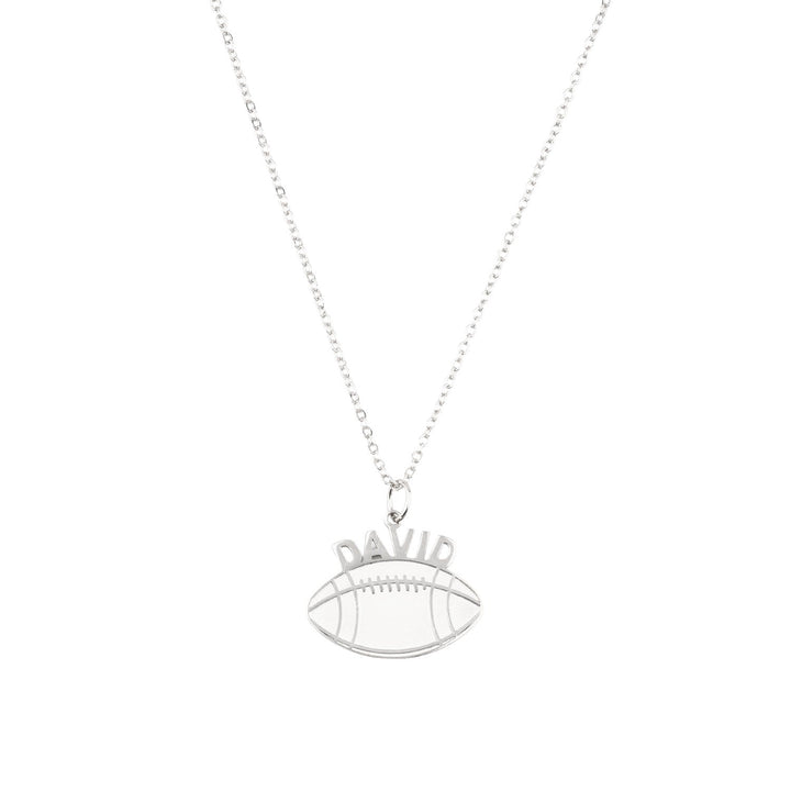 Personalized football Name Boys Necklace