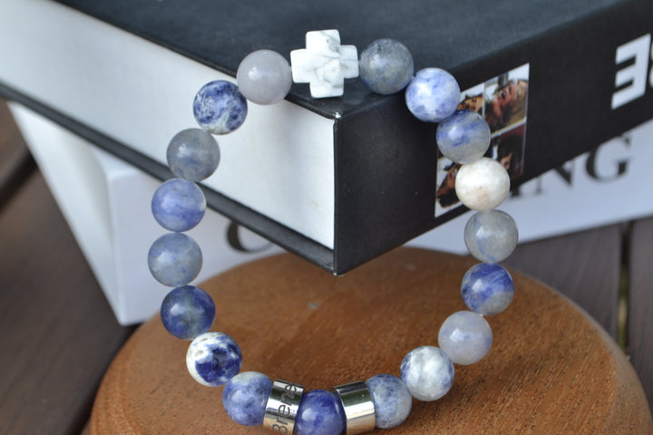 Personalized Women's Beaded Bracelet Natural Stone Braided Rope Bracelet
