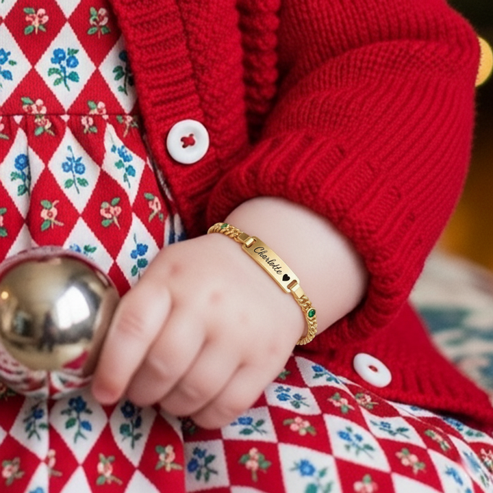 Personalized Birthstone Name Bracelet  for Boys & Girls