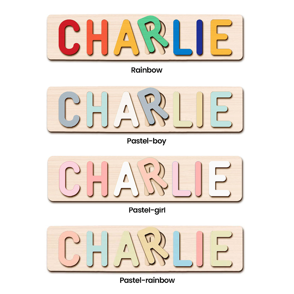 Wooden Animals Name Puzzle for Toddlers – Custom Educational Toy