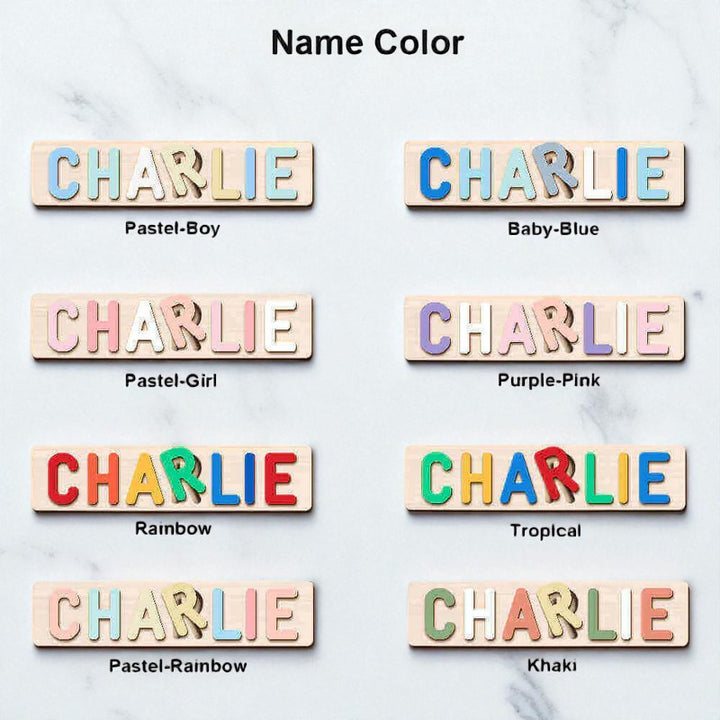 Personalized Wooden Name Puzzle – Vehicle Learning Toy for Toddlers
