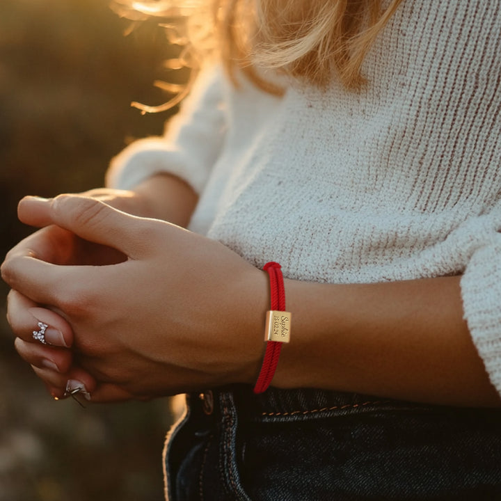Personalized Family Metal Milanese Cord Bracelet