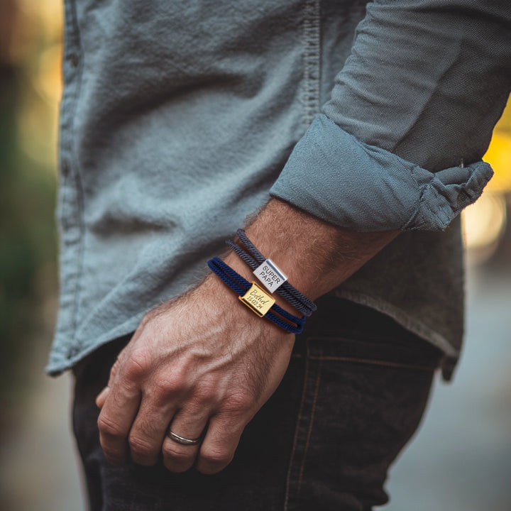 Personalized Family Metal Milanese Cord Bracelet