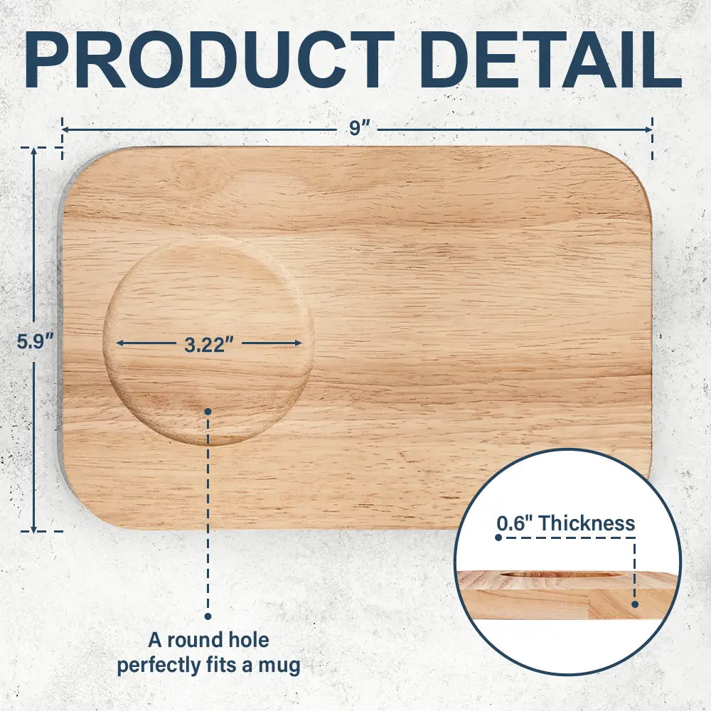 Personalized Serving Board With Cup Holder - Mom Grandma Sweethearts
