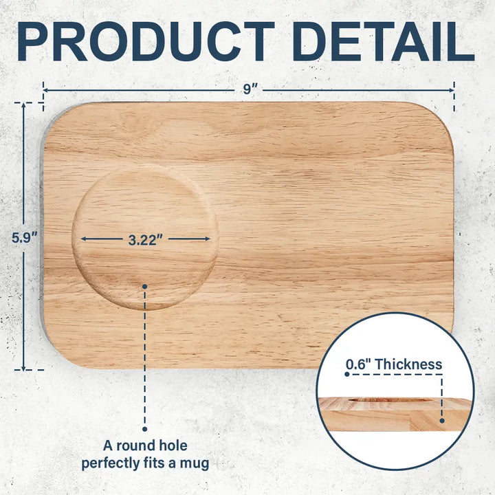 Personalized Serving Board With Cup Holder - Mom Grandma Sweethearts
